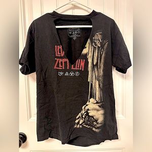 Led Zeppelin Cutout Choker T-Shirt